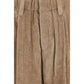Brown Viscose Casual Pants