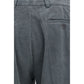 Gray Cotton Casual Pants