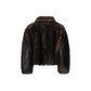 Brown Lambskin Full-Length Jacket