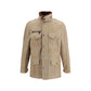 Beige Lambskin Full-Length Jacket