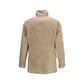 Beige Lambskin Full-Length Jacket