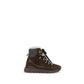 Brown Suede Leather Lace-Up Boots