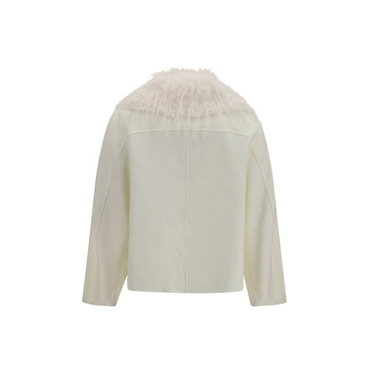 White Wool Oves Aries Full-Length Jacket