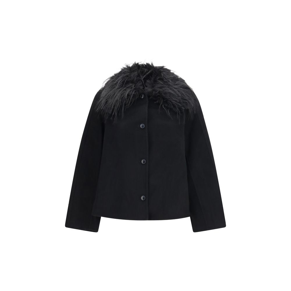 Black Wool Oves Aries Full-Length Jacket