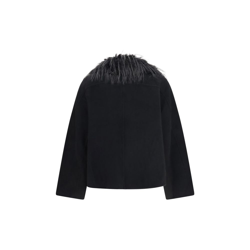 Black Wool Oves Aries Full-Length Jacket