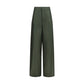 Bicolor Silk Casual Pants