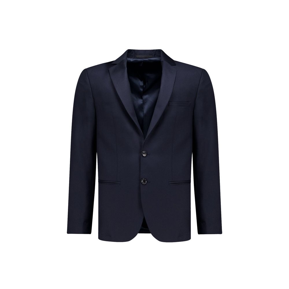 Blue Wool Full-Length Jacket