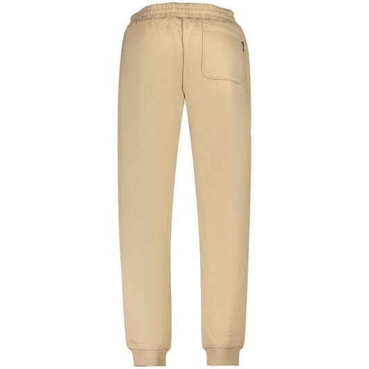 Beige Cotton Mens Trousers