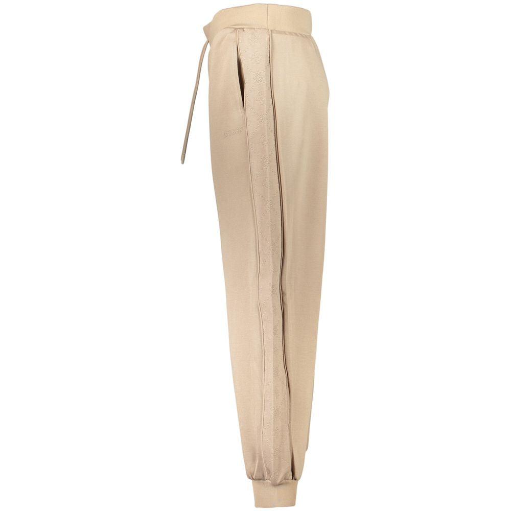 Beige Lyocell Womens Trousers