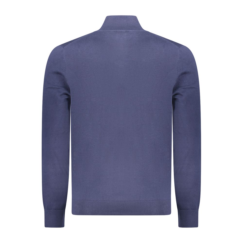 Blue Cotton Men Sweater