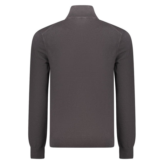Black Cotton Men's Sweater