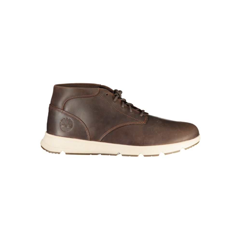Brown Polyurethane Men Sneakers