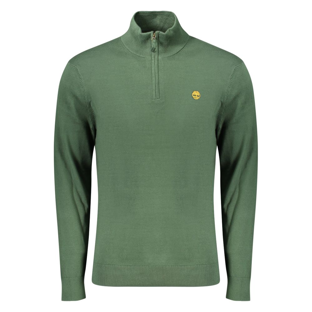 Green Cotton Men's Sweater