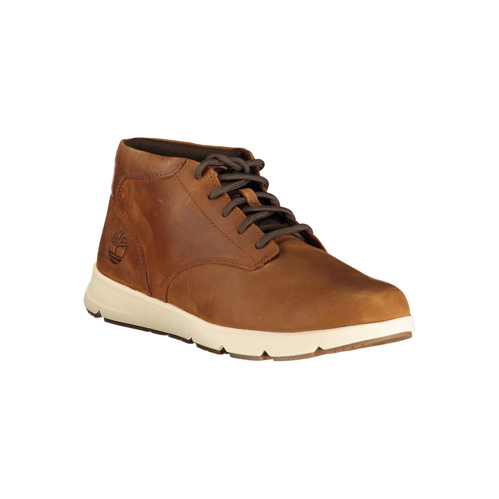 Brown Polyurethane Men's Sneaker