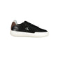 Black Polyester Athletic Sneakers
