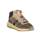 Brown Polyester Athletic Sneakers