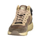 Brown Polyester Athletic Sneakers