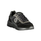 Black Polyester Athletic Sneakers