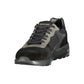Black Polyester Athletic Sneakers