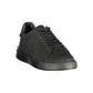 Black Polyester Athletic Sneakers