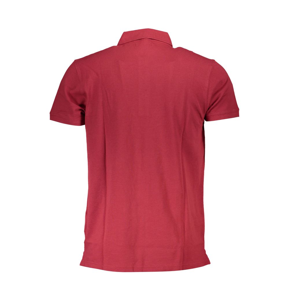 Red Cotton Men's Polo Shirt