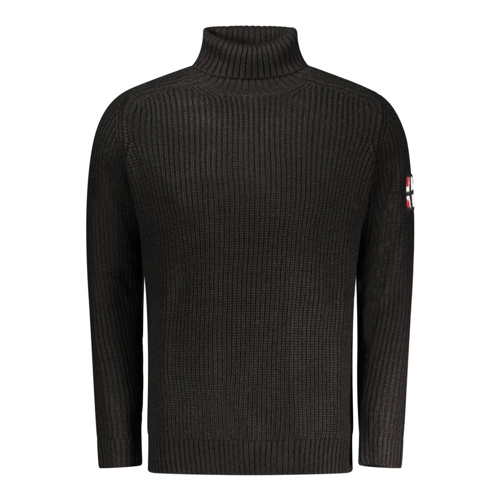 Black Acrylic Men Sweater