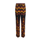 Multicolor Silk Casual Pants