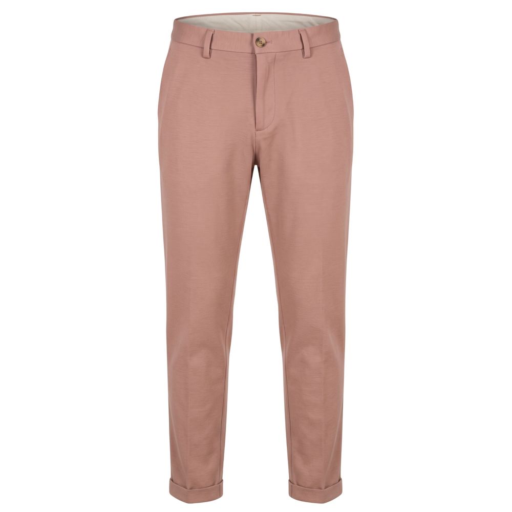 Pink Viscose Men Pant