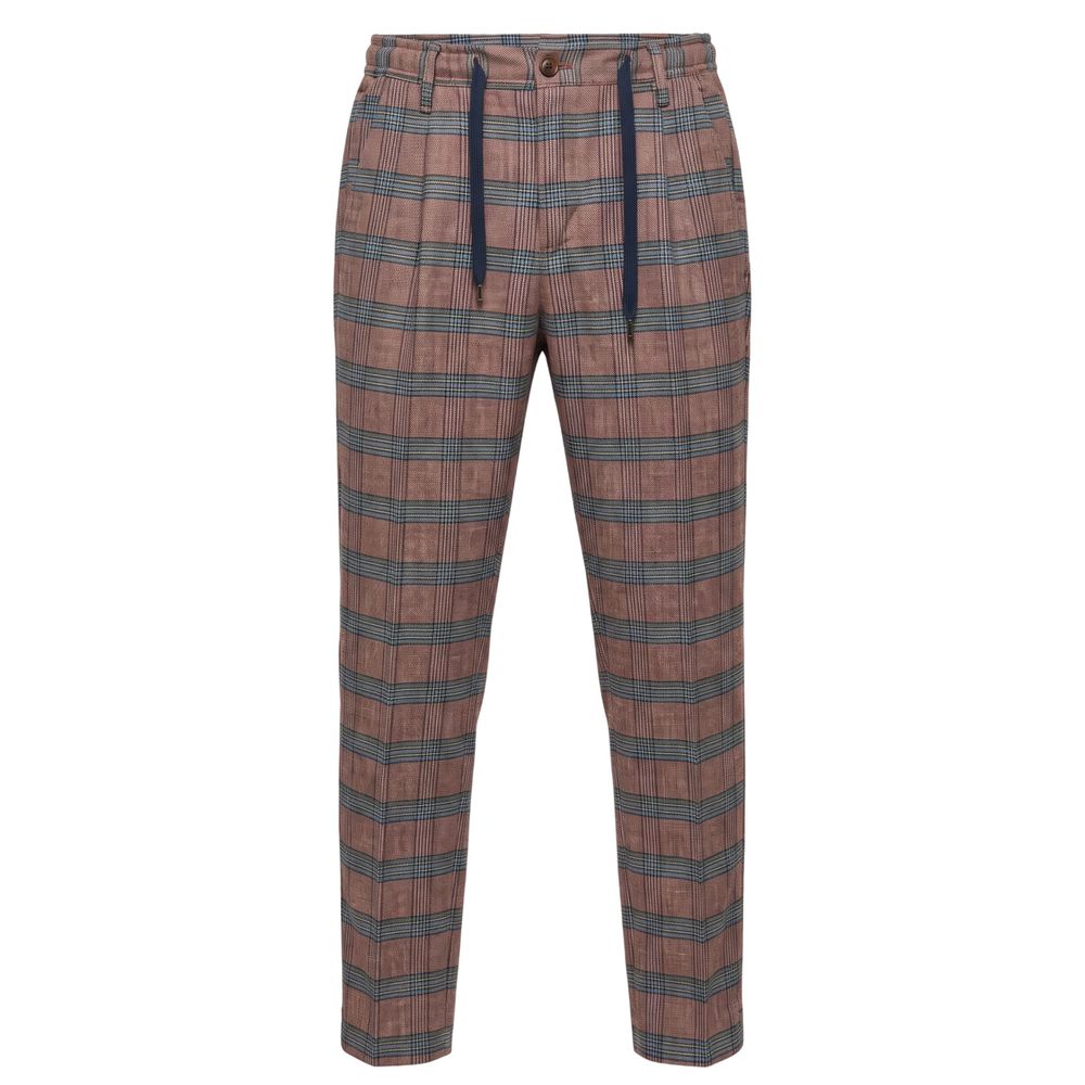 Red Cotton Men Pants