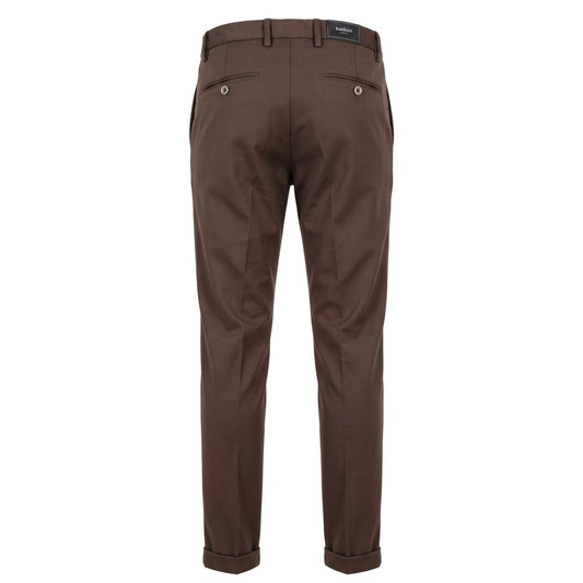 Brown Viscose Men Pants