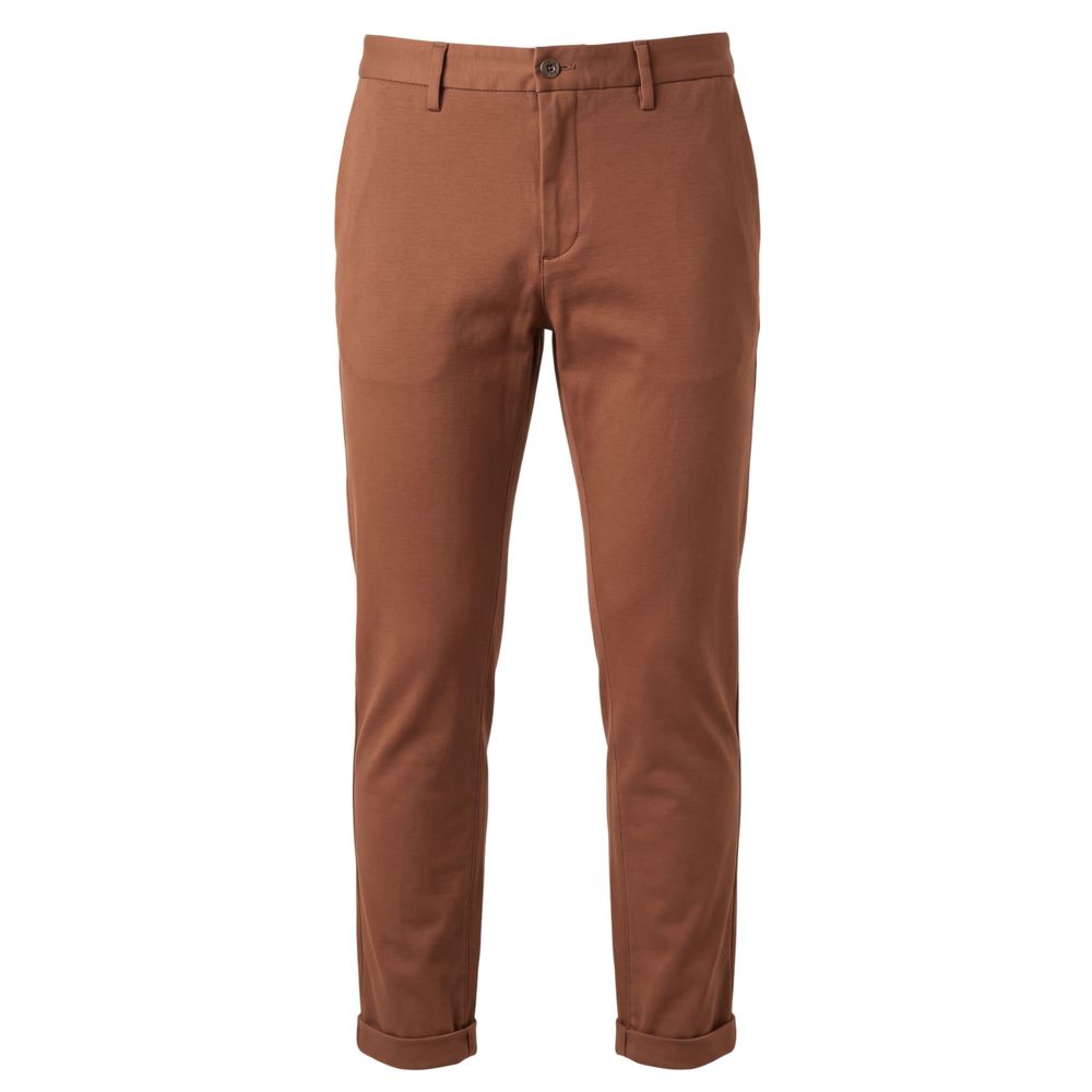 Brown Viscose Men Pants