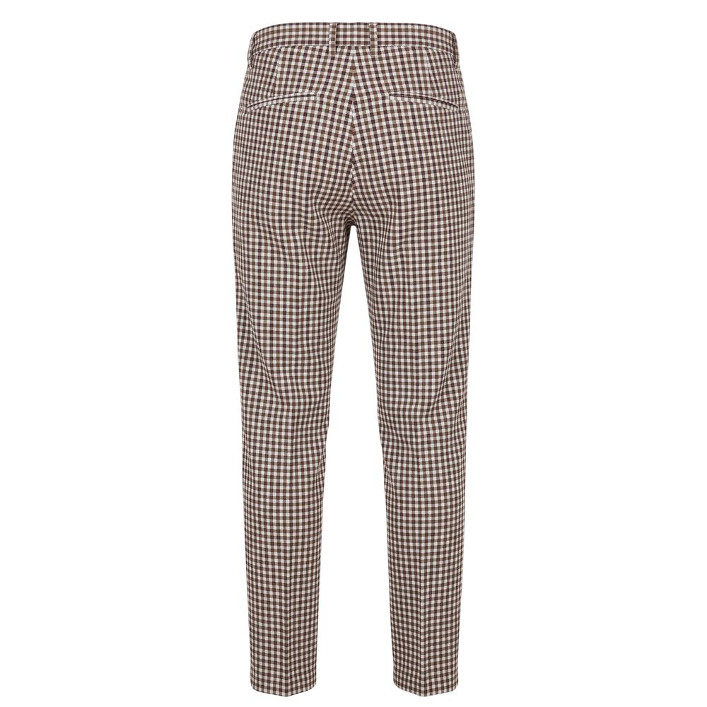 Brown Cotton Men Pant