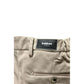 Beige Viscose Men Pants