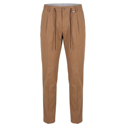 Brown Cotton Men Pants