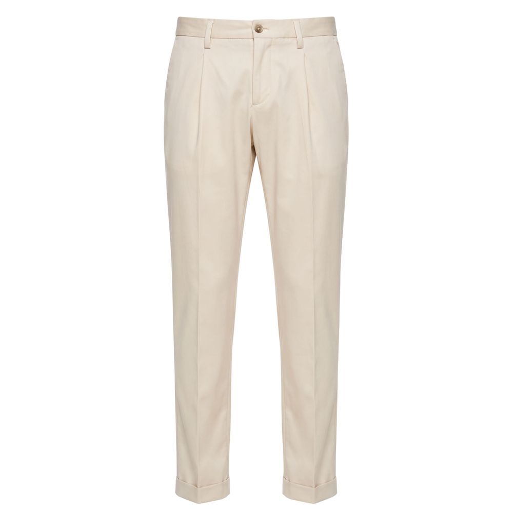 White Viscose Men Pants