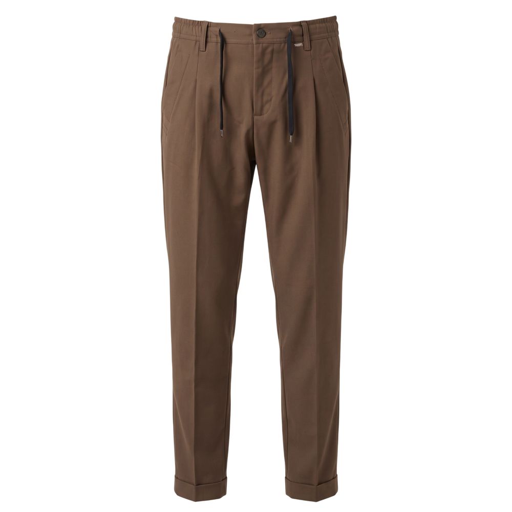 Brown Cotton Mens Pants