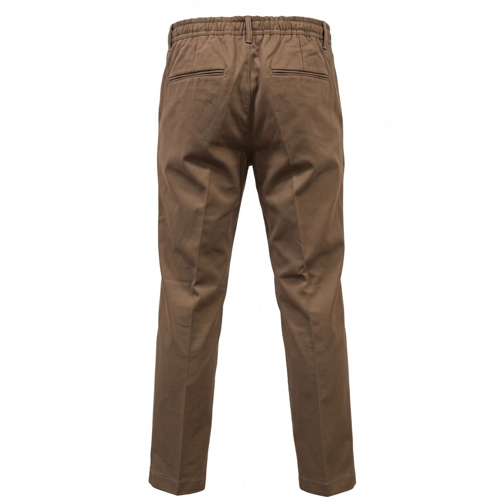 Brown Cotton Mens Pants