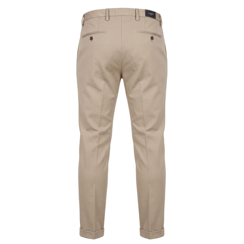 Beige Viscose Men Pant
