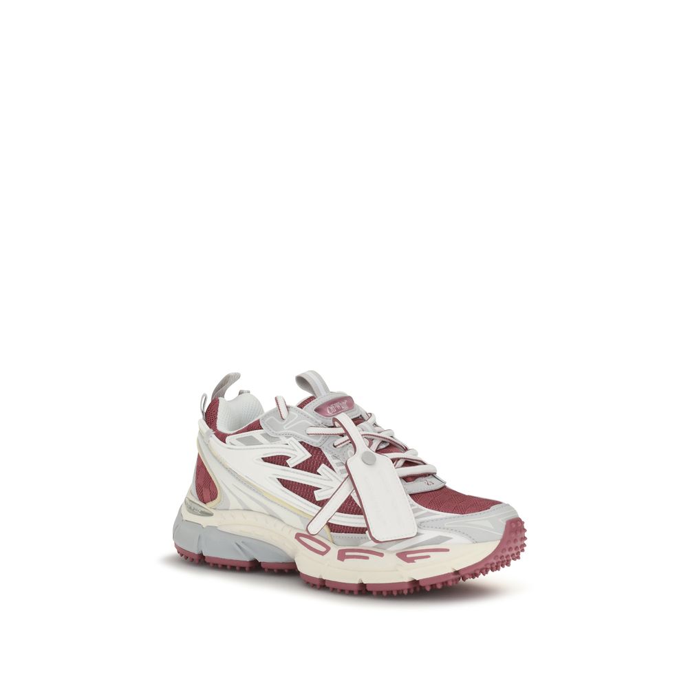 White Fabric Athletic Sneakers