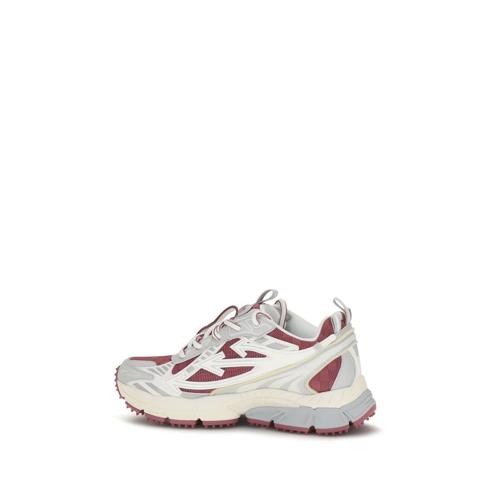 White Fabric Athletic Sneakers