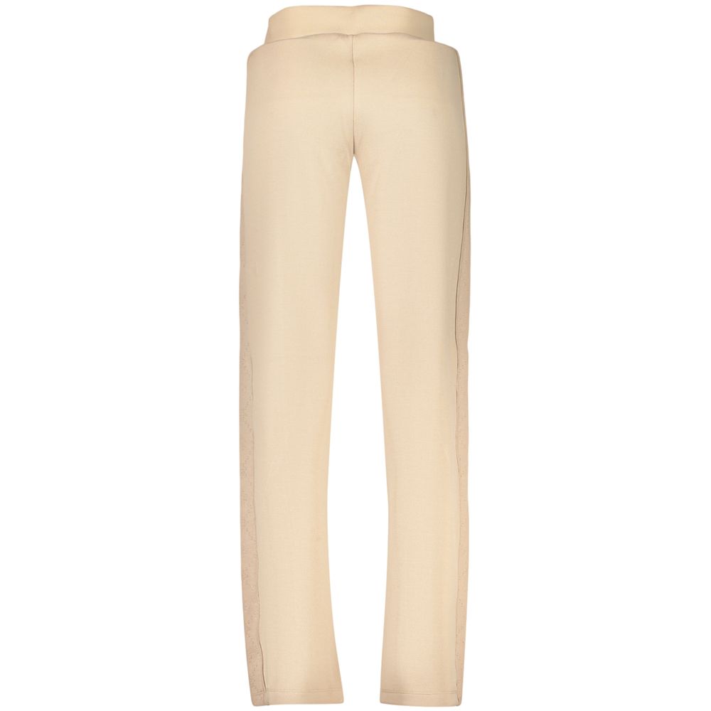 Beige Lyocell Womens Trousers