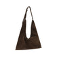 Brown Suede Leather Shoulder Bag