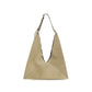 Beige Suede Leather Shoulder Bag