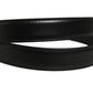 Black Classic Leather Gold Tone Buckle Belt