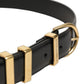 Black Classic Leather Gold Tone Buckle Belt