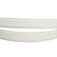 White Leather Silver Tone Metal Buckle Belt