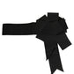 Black Cotton Wrap Around Tie Cintura Belt