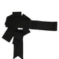 Black Cotton Wrap Around Tie Cintura Belt