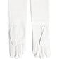 White Genuine Leather Embossed DG Logo Gloves