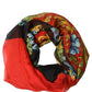 Multicolor Silk Printed Square Foulard Scarf